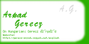 arpad gerecz business card